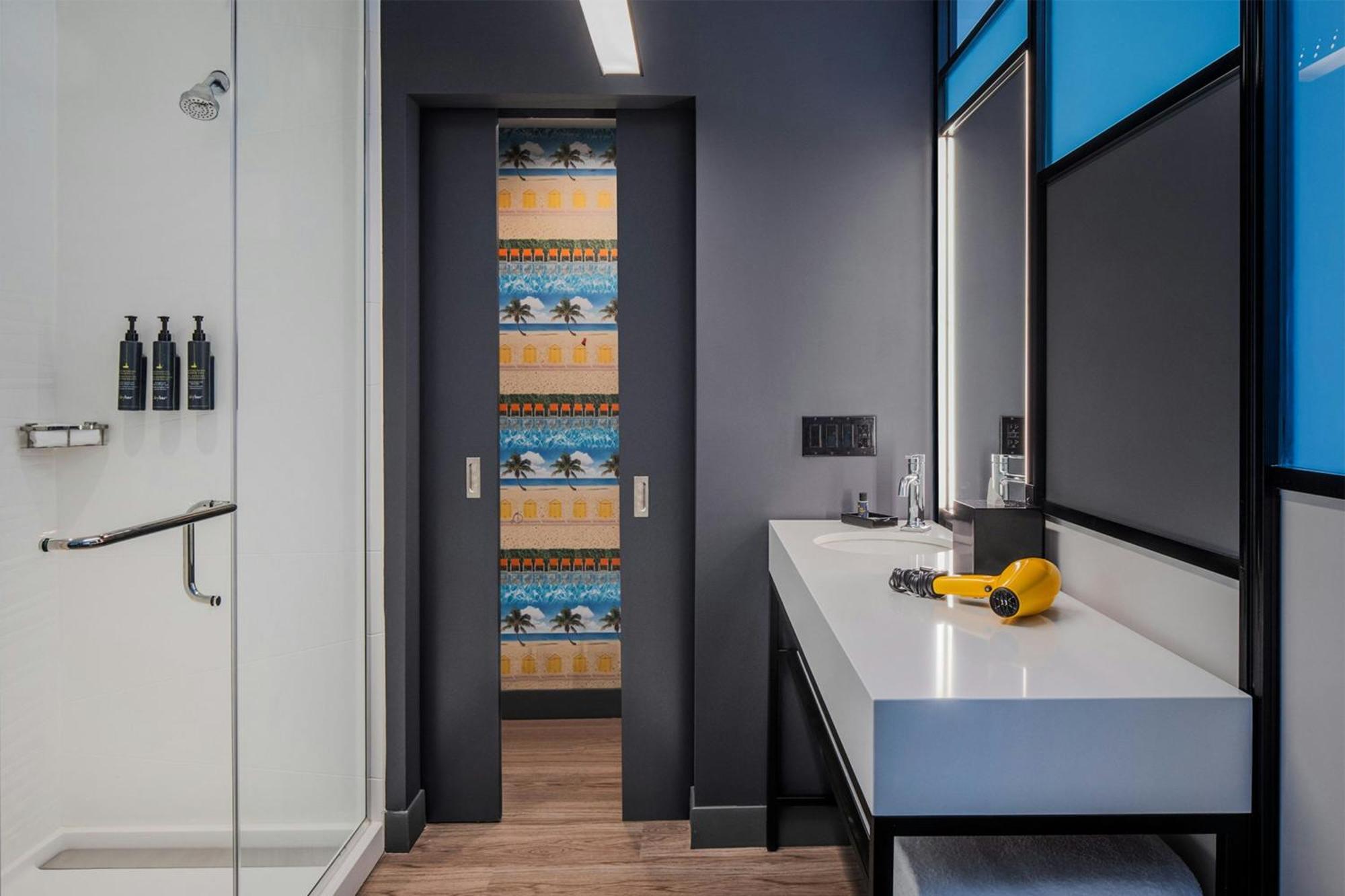 Queen Room Two Queen Beds City View Roll Shower Mobility Access or Hearing Accessible